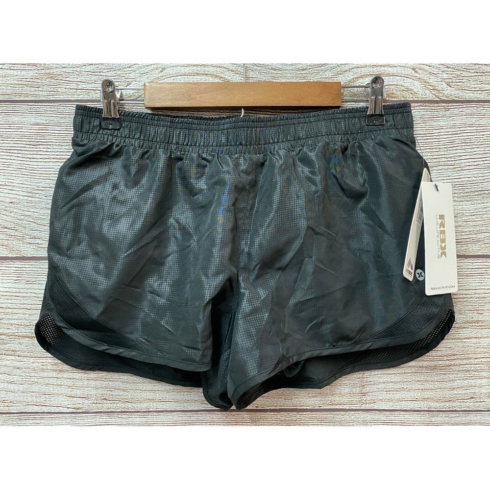 RBX Running Shorts Womens XLarge Black Camo Built In Brief Running‎ Shorts New